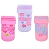 Βρεφικές Κάλτσες Ροζ Φούξια Λευκό "Baby", "Love", "Cute" 0-6 μηνών - 3 τμχ.
