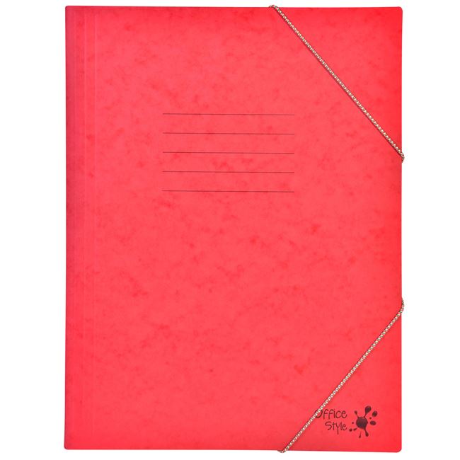 Ντοσιέ Χάρτινο Κόκκινο με Λάστιχο 25x35 cm