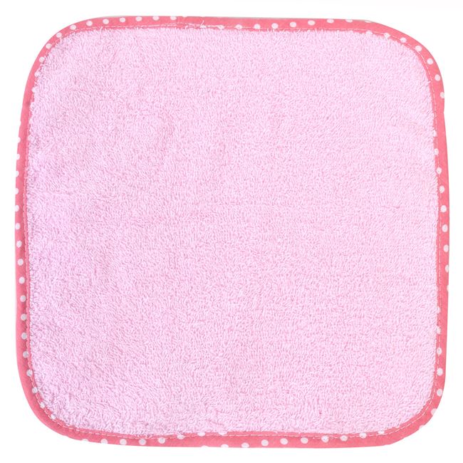 Πετσέτα Βρεφική Ροζ Με Ρέλι 28x28 cm