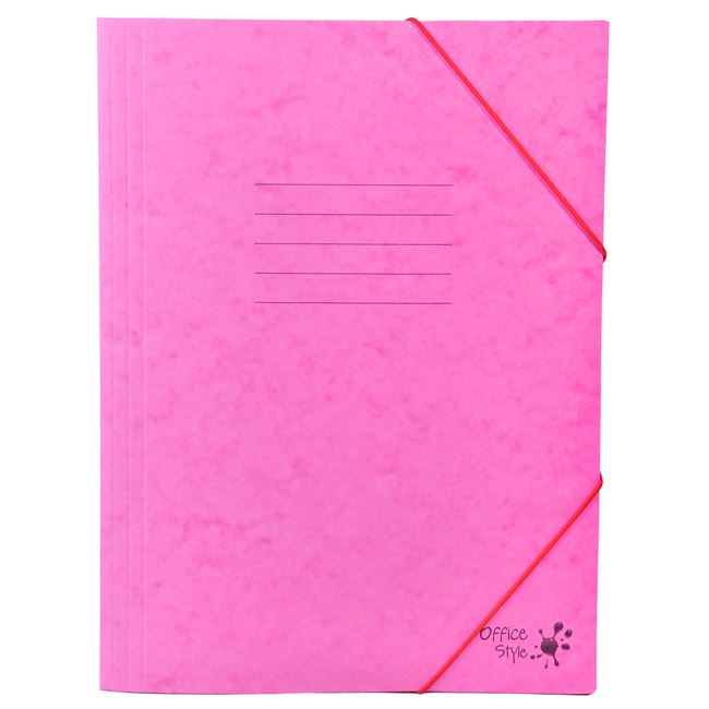 Ντοσιέ Χάρτινο Ροζ με Λάστιχο 25x35cm