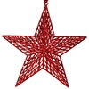 Xριστουγεννιάτικο Στολίδι Δέντρου Αστέρι Κόκκινο Διάτρητο Glitter 15cm