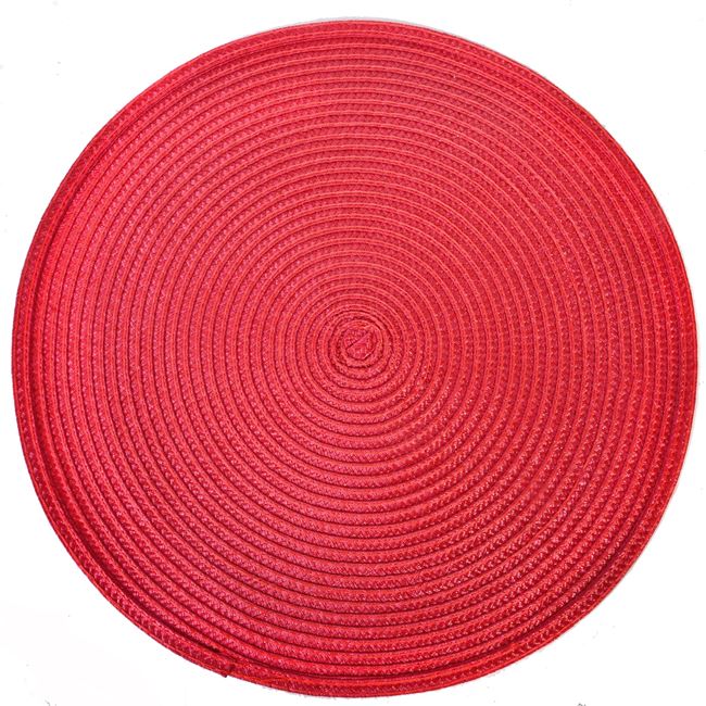 Σουπλά Πλαστικό Στρογγυλό Κόκκινο 30cm
