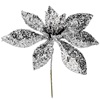 Χριστουγεννιάτικο Διακοσμητικό Λουλούδι Ασημί 15.5 cm