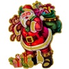 Χριστουγεννιάτικο Αυτοκόλλητο Διακοσμητικό Άγιος Βασίλης Αρκουδάκι Δώρα 20x30cm