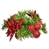 Χριστουγεννιάτικο Διακοσμητικό Δαχτυλίδι Κεριού Πράσινο Κοκκινα Αλεξανδρινά Μπάλες 10cm