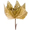 Χριστουγεννιάτικο Λουλούδι Κλιπ Αλεξανδρινό Χρυσό Glitter 25cm