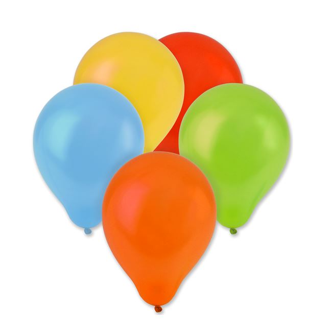 Μπαλόνια Πάρτι Μικρά Διάφορα Χρώματα 23 cm - 10 τμχ.