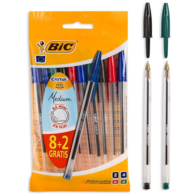 Στυλό BIC Cristal 4 Χρώματα - 10 τμχ.