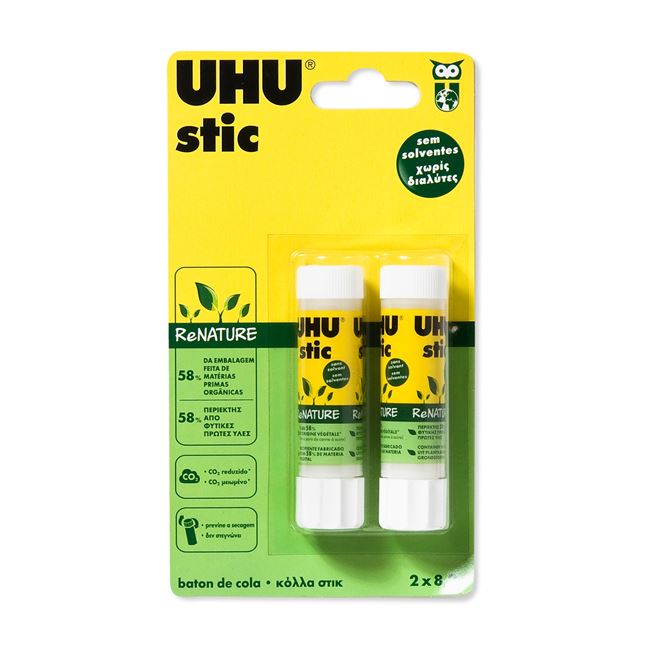 Κόλλα Stick UHU Renature 8.2g - 2 τμχ. 