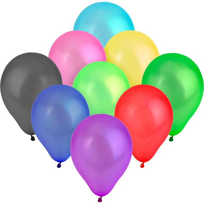 Μπαλόνια Πάρτι Μικρά Διάφορα Χρώματα 23cm - 120 τμχ. 