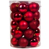 Σετ Χριστουγεννιάτικες Μπάλες Κόκκινες Ματ Γυαλιστερές Glitter 7 cm - 30 τμχ.
