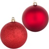 Σετ Χριστουγεννιάτικες Μπάλες Κόκκινες Ματ Glitter 5cm - 12 τμχ.