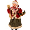 Χριστουγεννιάτικη Αληθοφανής Φιγούρα Γυναίκα Άγιου Βασίλη με Στάχυα 45cm