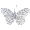 Διακοσμητικό Κουρτίνας Πεταλούδα Ακτίνες Ασημί 10.5 cm