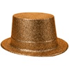 Αποκριάτικο Καπέλο Ενηλίκων Ψηλό Χρυσό Glitter 