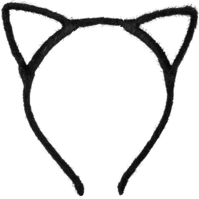 Στέκα Αυτιά Γάτας Γυναικεία Μαύρη Γούνα