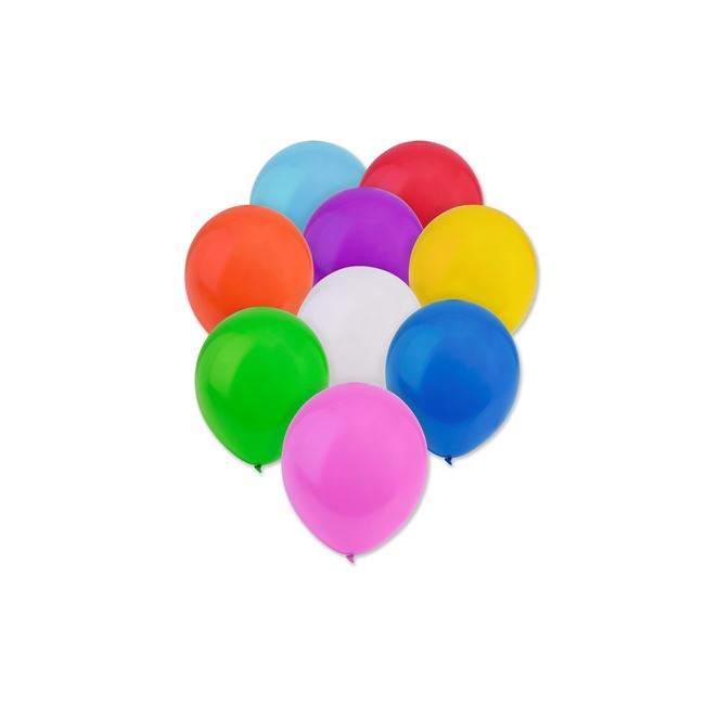 Μπαλόνια Διάφορα Χρώματα - 10 τμχ.