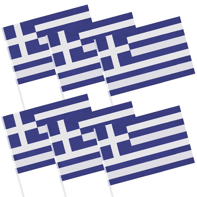 Σημαίες Ελληνικές Χάρτινες 50 cm. - 6 τμχ.