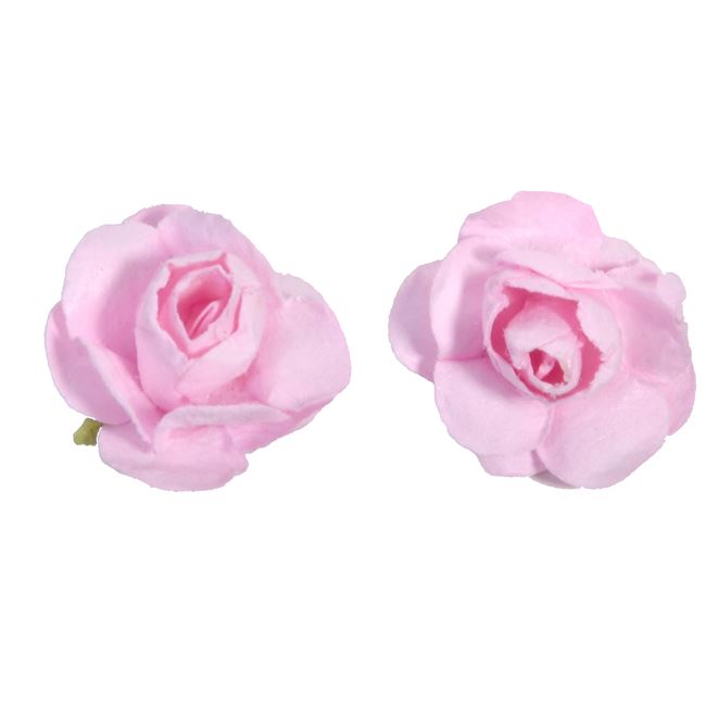 Καλοκαιρινά Σκουλαρίκια Παιδικά Ροζ Τριαντάφυλλα - 1 ζευγ.