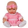 Κούκλα Μωρό με Φούξια Φόρεμα & Κορδέλα 25 cm