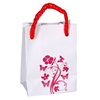 Τσάντα Δώρου Mίνι Χάρτινη  Κόκκινα Λουλούδια 6x8x4 cm