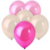 Μπαλόνια Πάρτι Μεταλλιζέ Ροζ Φούξια Εκρού 30cm - 20 τμχ.