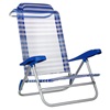 Καρέκλα Παραλίας Πτυσσόμενη Μπλε Ριγέ 70x60x79 cm