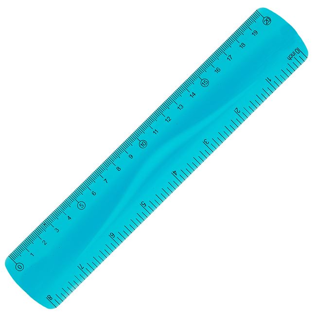Χάρακας Ευλύγιστος Μπλε 20 cm 