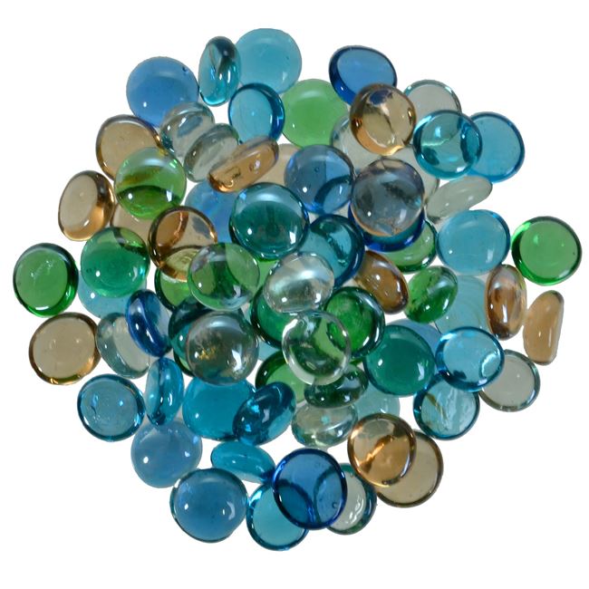 Πέτρες Διακοσμητικές Γυάλινες Γυαλιστερές Γήινα Χρώματα 340 g