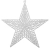 Χριστουγεννιάτικο Στολίδι Δέντρου Αστέρι Διάτρητο Λευκό Ιριδίζον 18 cm
