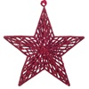 Xριστουγεννιάτικο Στολίδι Δέντρου Αστέρι Διάτρητο Κόκκινο Ιριδίζον 18 cm