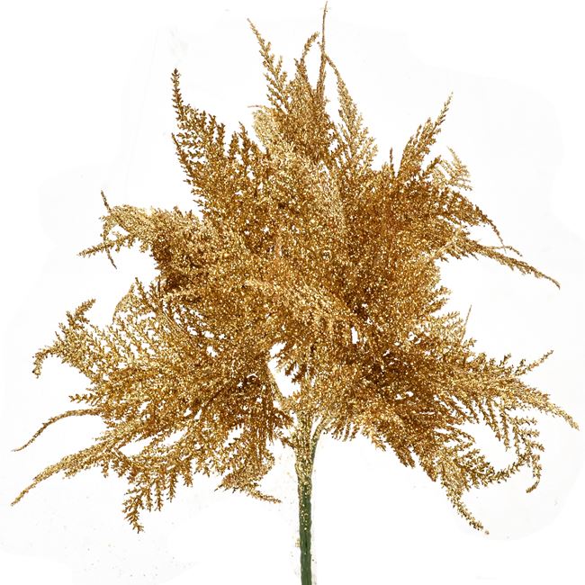 Χριστουγεννιάτικο Διακοσμητικό Λουλούδι Φτέρες Χρυσό 30 cm