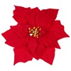 Χριστουγεννιάτικο Λουλούδι Κλιπ Αλεξανδρινό Βελουτέ Κόκκινο 23cm