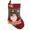 Χριστουγεννιάτικη Διακοσμητική Μπότα Κάλτσα Πλεκτή Λινάτσα Κόκκινη Πράσινη 3D Άγιος Βασίλης 40cm