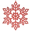 Χριστουγεννιάτικο Στολίδι Δέντρου Xιονονιφάδα Κόκκινη Glitter 15 cm