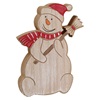 Χριστουγεννιάτικο Ξύλινο Διακοσμητικό Χιονάνθρωπος Σκούπα 24 εκ.