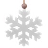 Χριστουγεννιάτικο Στολίδι Δέντρου Ξύλινη Χιονονιφάδα Λευκή 10 cm