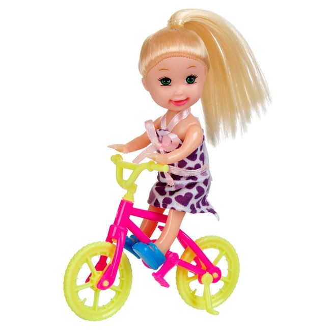 Κούκλα Μίνι με Ποδήλατο 10.5 cm
