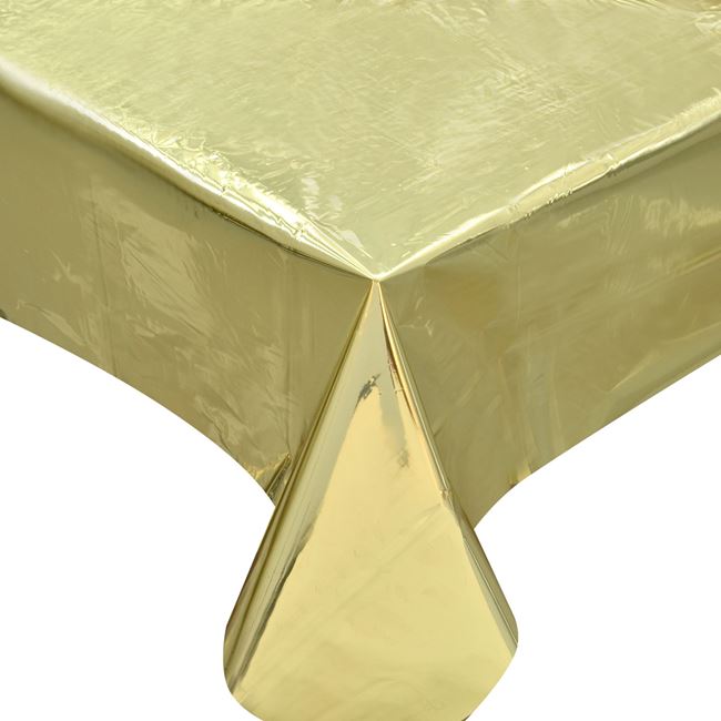 Τραπεζόμαντηλο Πλαστικό Χρυσό 137x274