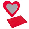 Κάρτα Ευχετήρια Καρδιά Ξυστό Μηνυμάτων με Φάκελο 16x12 cm