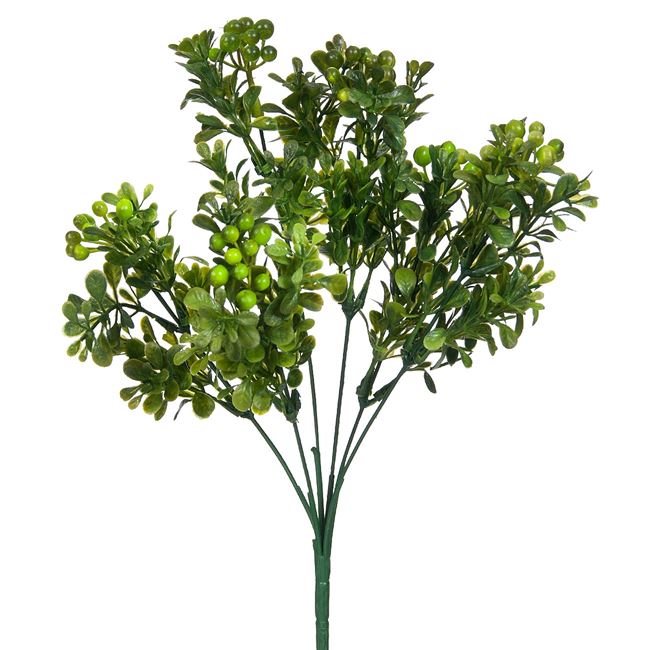 Κλαδί Διακοσμητικό Πράσινο Φυτό Με Καρπούς 31 cm