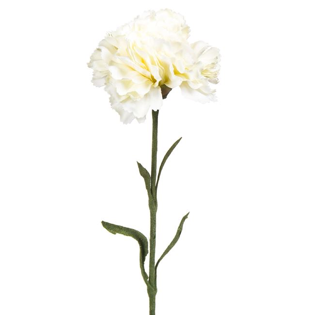 Λουλούδι Διακοσμητικό Γαρύφαλλο Λευκό 62 cm