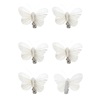 Διακοσμητικά Κουρτίνας Πεταλούδες Λευκές 6 cm - 6 τμχ.