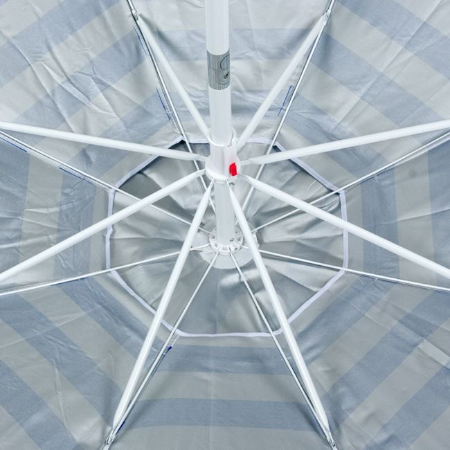 Ομπρέλα Θαλάσσης Αντιανεμική Flap Tilt Μπλε Λευκό Ριγέ 2 m