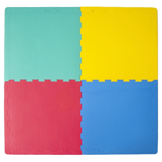 Παιδικό Παζλ Δαπέδου Χρωματιστό 63x63 cm (4 Κομμάτια)