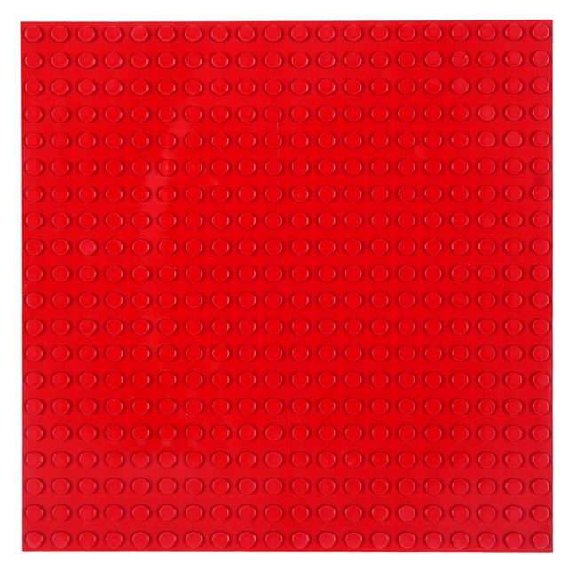 Βάση για Τουβλάκια Κατασκευών Κόκκινη 16x16 cm