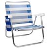 Καρέκλα Παραλίας Μπλε Ριγέ με Τσέπη 60x61x63 cm