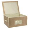 Κουτί Αποθήκευσης Υφασμάτινο Μπεζ 50x40x25