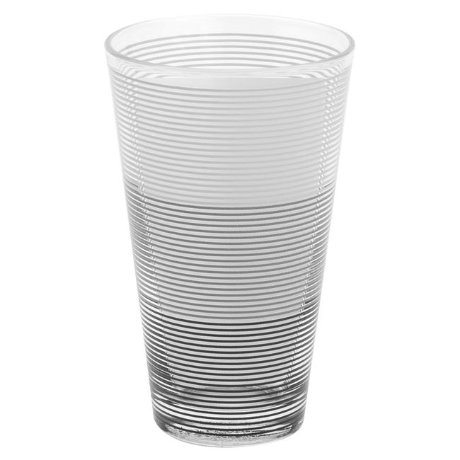 Ποτήρι Νερού Γυάλινο Ριγέ 330 ml. - 3 τμχ.