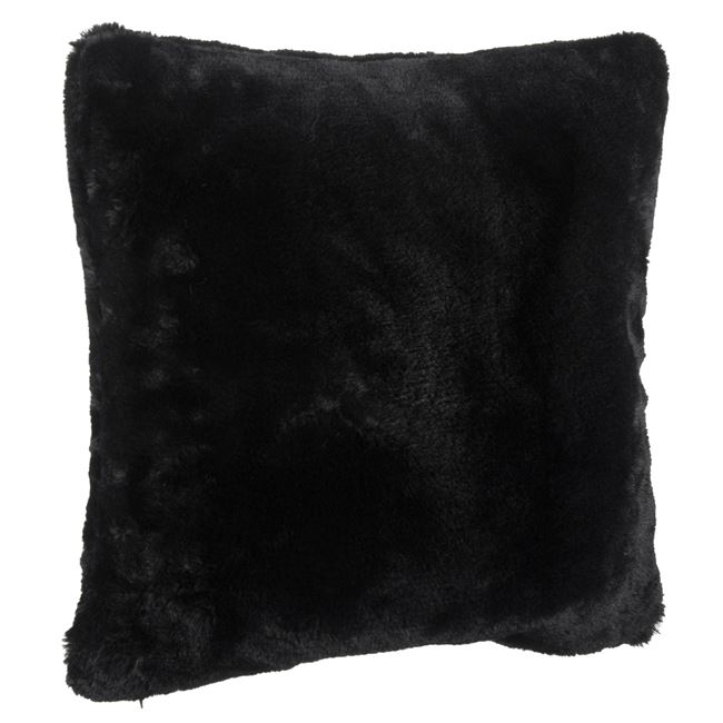 Μαξιλάρι Χειμερινής Διακόσμησης Γούνινο Μαύρο 40x40 cm